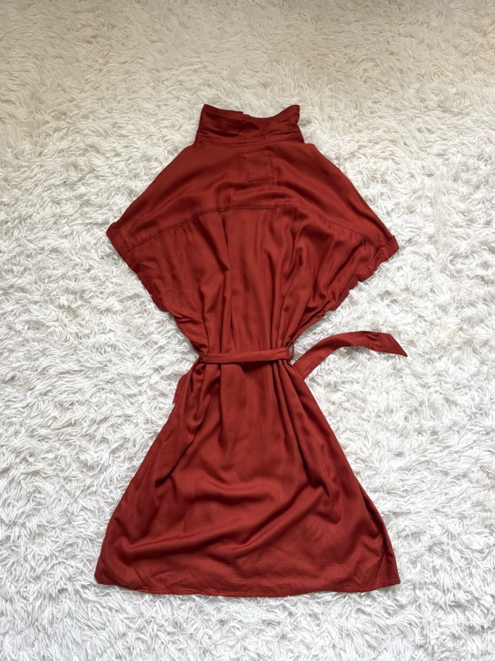 SO Rust Red Mini Shirt Dress - Picture 4 of 5